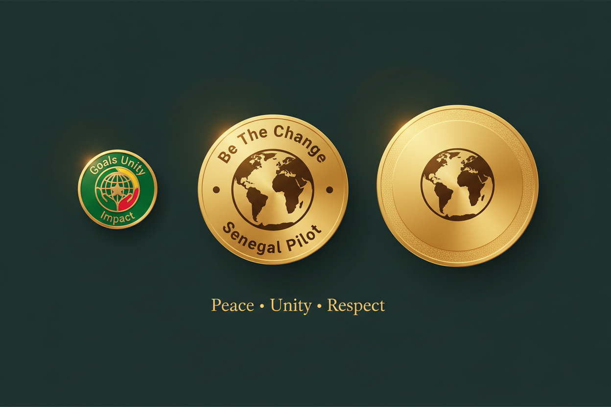Senegal Unity Token — Pin, Token & Field Exchange Disc sizes